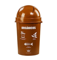 Papelera Cosmos Rey #80 - Ecológica - 60 litros tapa vaiven - Orgánicos - Unidad