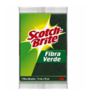 Esponja Scotch Brite fibra verde 10x13.5cm. - Unidad