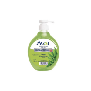 Jabón de Tocador Aval Antibacterial - Fresco Eucalipto - 1 Lt